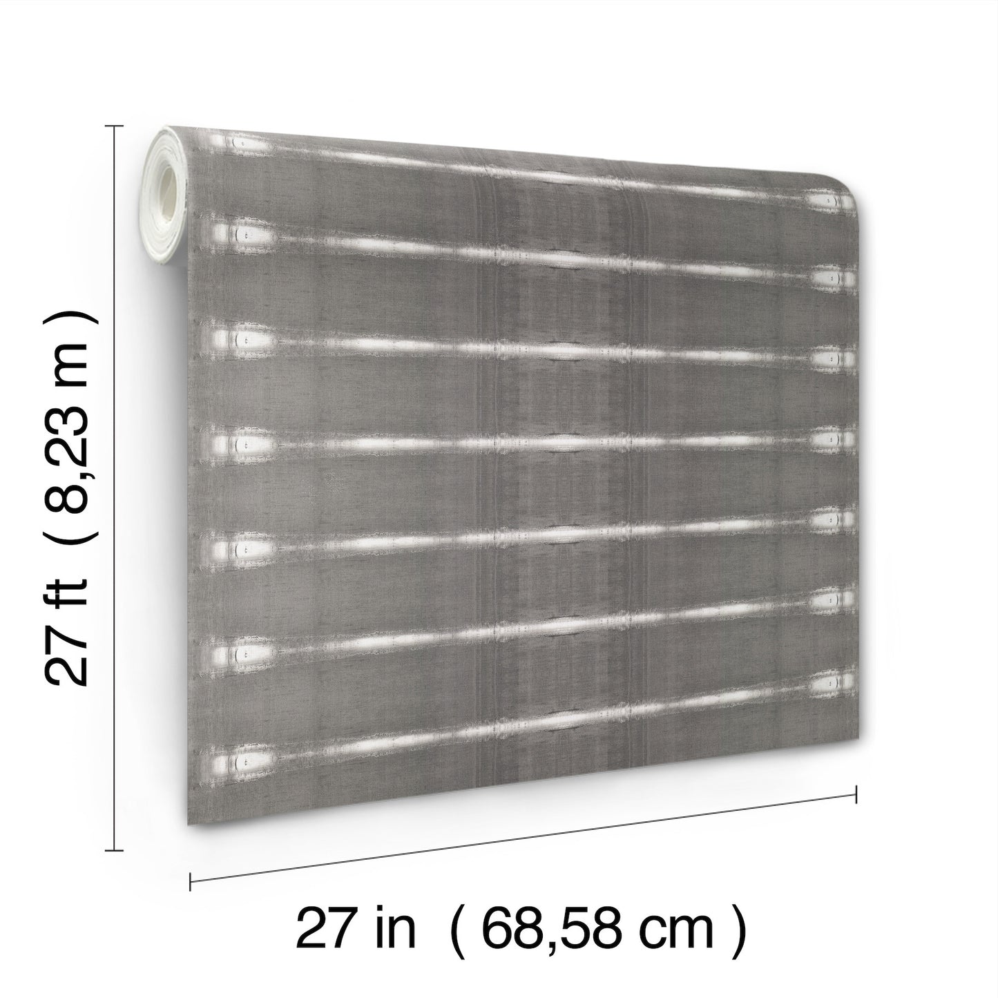 York Wallcoverings Urban Digest Resound Graphite Wallpaper Modern Stripes Greys   - UD2519N