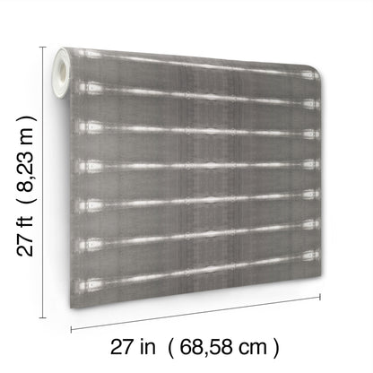 York Wallcoverings Urban Digest Resound Graphite Wallpaper Modern Stripes Greys   - UD2519N