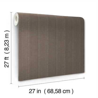 York Wallcoverings Urban Digest Stratford Umber Wallpaper Transitional Stripes Browns   - UD2542N