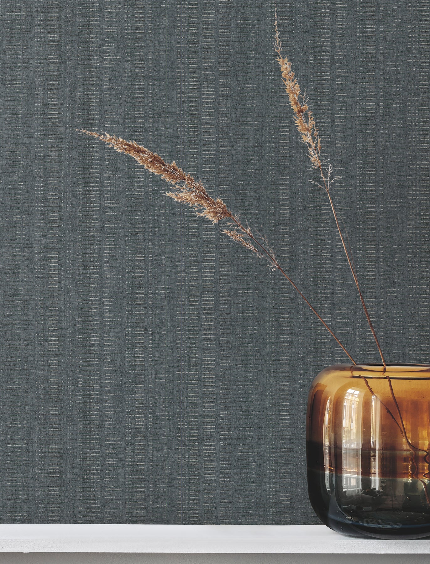 York Wallcoverings Urban Digest Stratford Denim Wallpaper Transitional Stripes Blues   - UD2545N