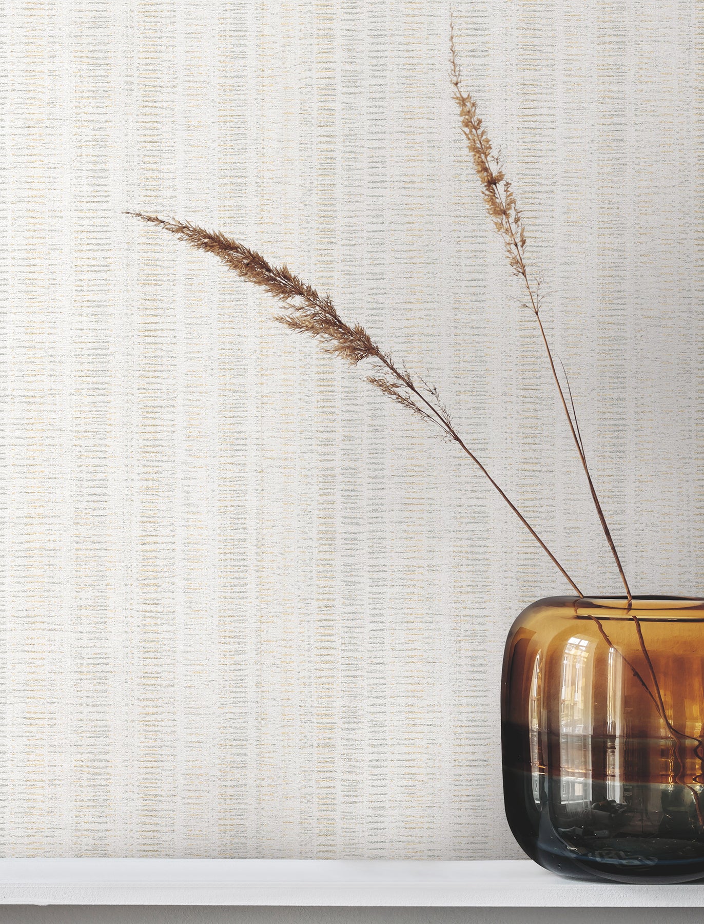 York Wallcoverings Urban Digest Stratford Snow Wallpaper Transitional Stripes Whites and Off-Whites   - UD2547N