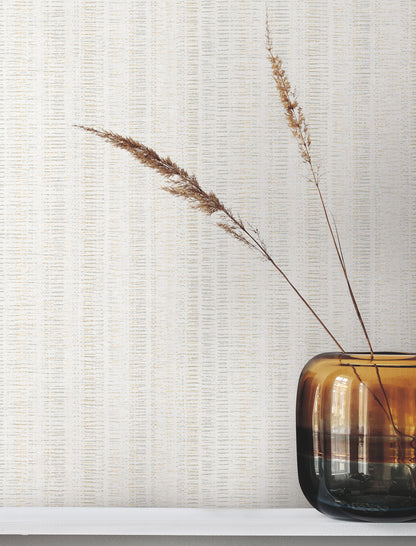 York Wallcoverings Urban Digest Stratford Snow Wallpaper Transitional Stripes Whites and Off-Whites   - UD2547N
