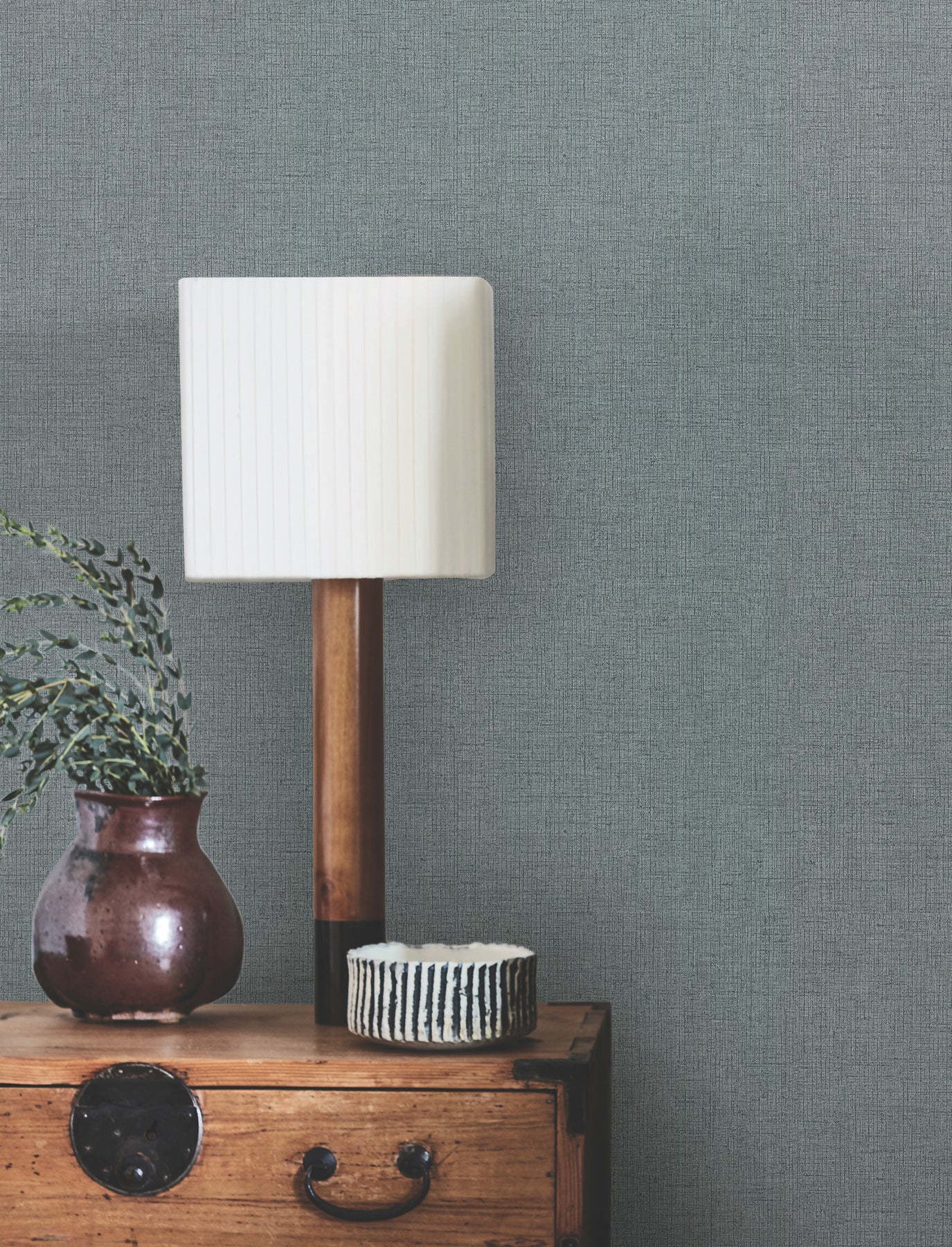 York Wallcoverings Urban Digest Hardy Linen Juniper Wallpaper Traditional Weaves Greens   - UD2560N