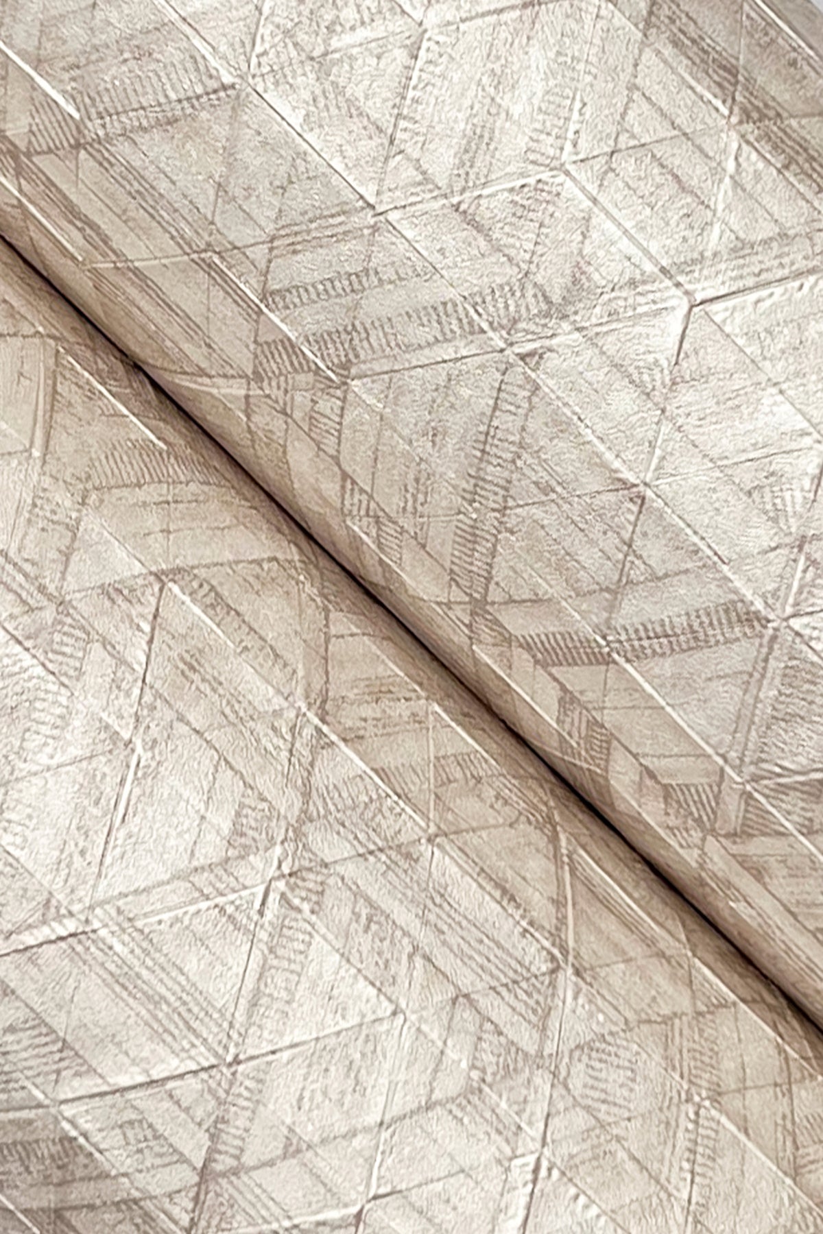 York Wallcoverings Urban Digest Rune Basswood Wallpaper Modern Geometrics Beiges   - UD2579N