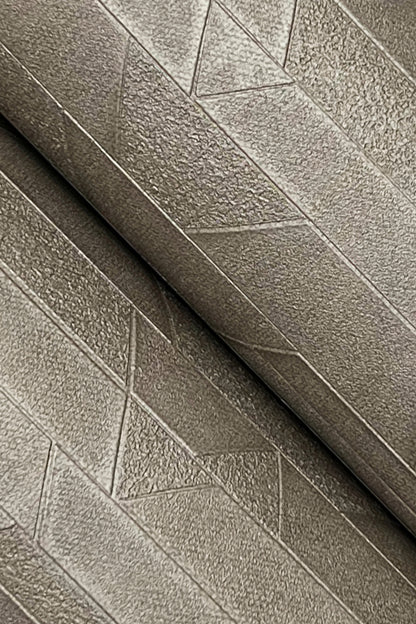 York Wallcoverings Urban Digest Verge Aged Bronze Wallpaper Modern Stripes Browns   - UD2588N