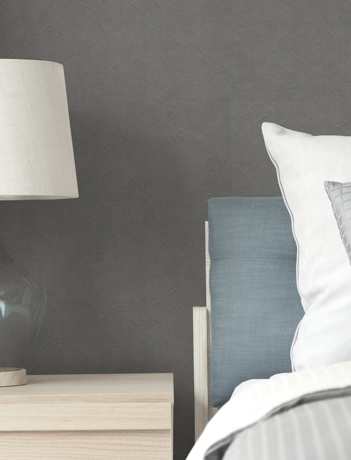 York Wallcoverings Urban Digest Verge Graphite Wallpaper Modern Stripes Greys   - UD2593N