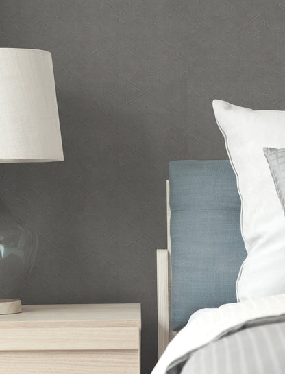 York Wallcoverings Urban Digest Verge Graphite Wallpaper Modern Stripes Greys   - UD2593N