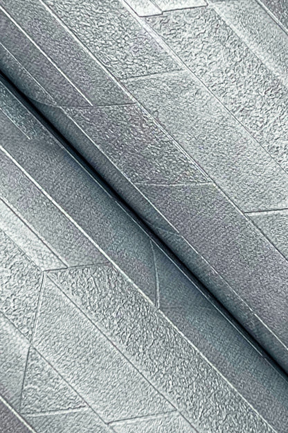 York Wallcoverings Blooms Verge Bluestone Wallpaper Modern Stripes Blues   - UD2594N