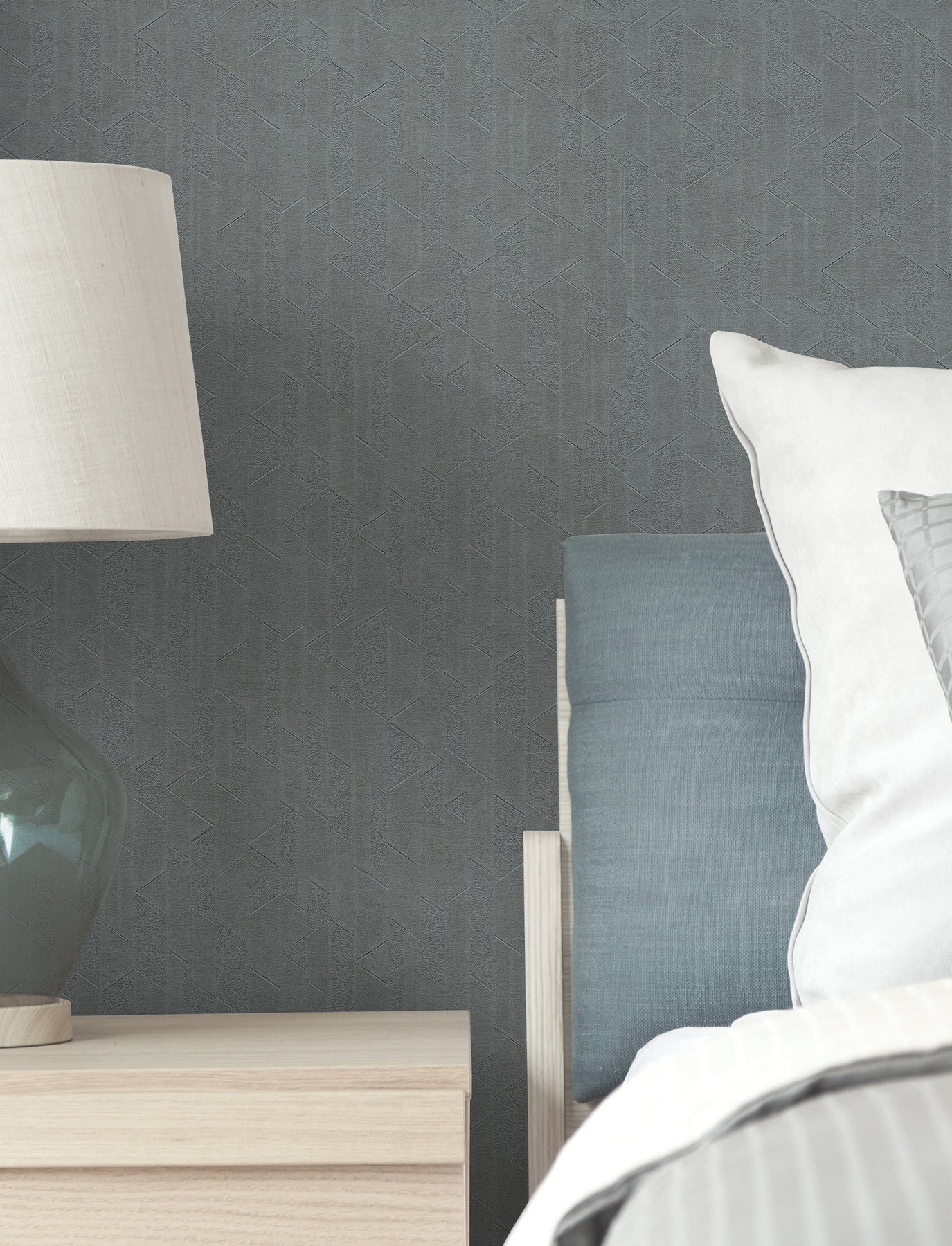 York Wallcoverings Grasscloth and Natural Resource Verge Dark Slate Wallpaper Modern Stripes Greys   - UD2595N