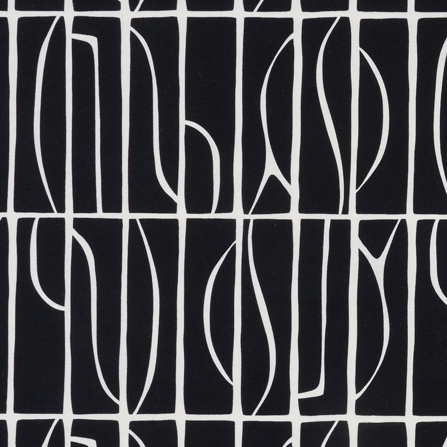 JF Fabrics UMA 99 Fabric Abstract, Modern Black, White  Print - 9285299 J9421