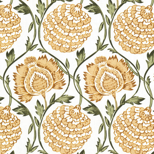 STOUT TEXTILES  MULTIPURPOSE,PRINT TRANSITIONAL,, FLORAL CHARTREUSE,CITRINE   - UNFO-1