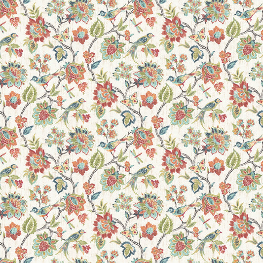 STOUT TEXTILES  MULTIPURPOSE,PRINT TRANSITIONAL,, FLORAL TANGERINE   - UNIF-1