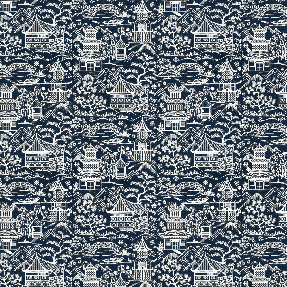 STOUT TEXTILES  MULTIPURPOSE,EMBROIDERIES TRADITIONAL, TOILE NAVY   - UPSA-1