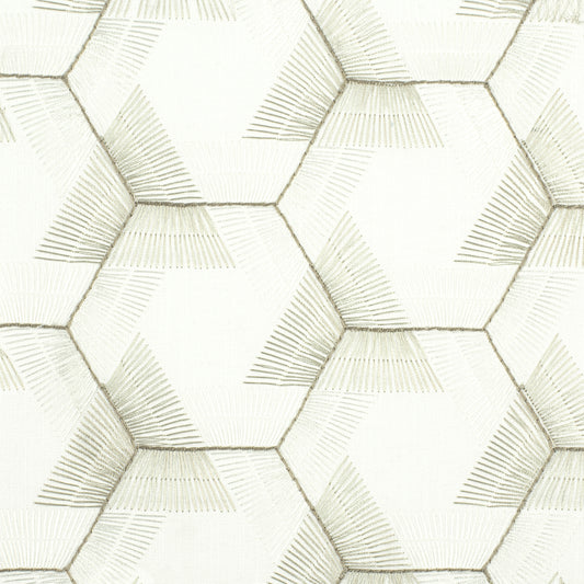 STOUT TEXTILES  DRAPERY,EMBROIDERIES TRANSITIONAL,, GEOMETRIC CHAMPAGNE   - URSU-2