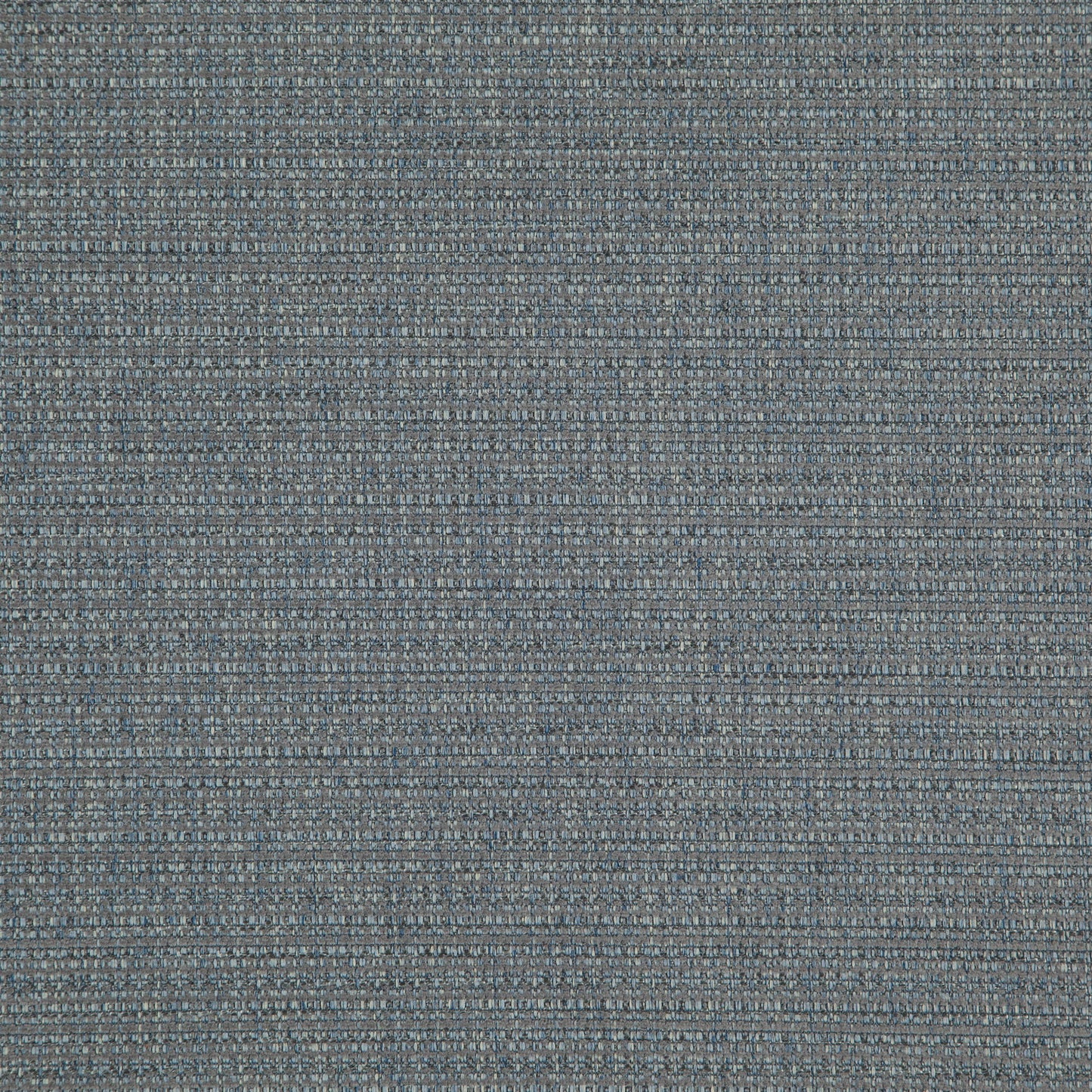 Close-up of blue-gray chenille fabric with a textured surface and subtle speckle.