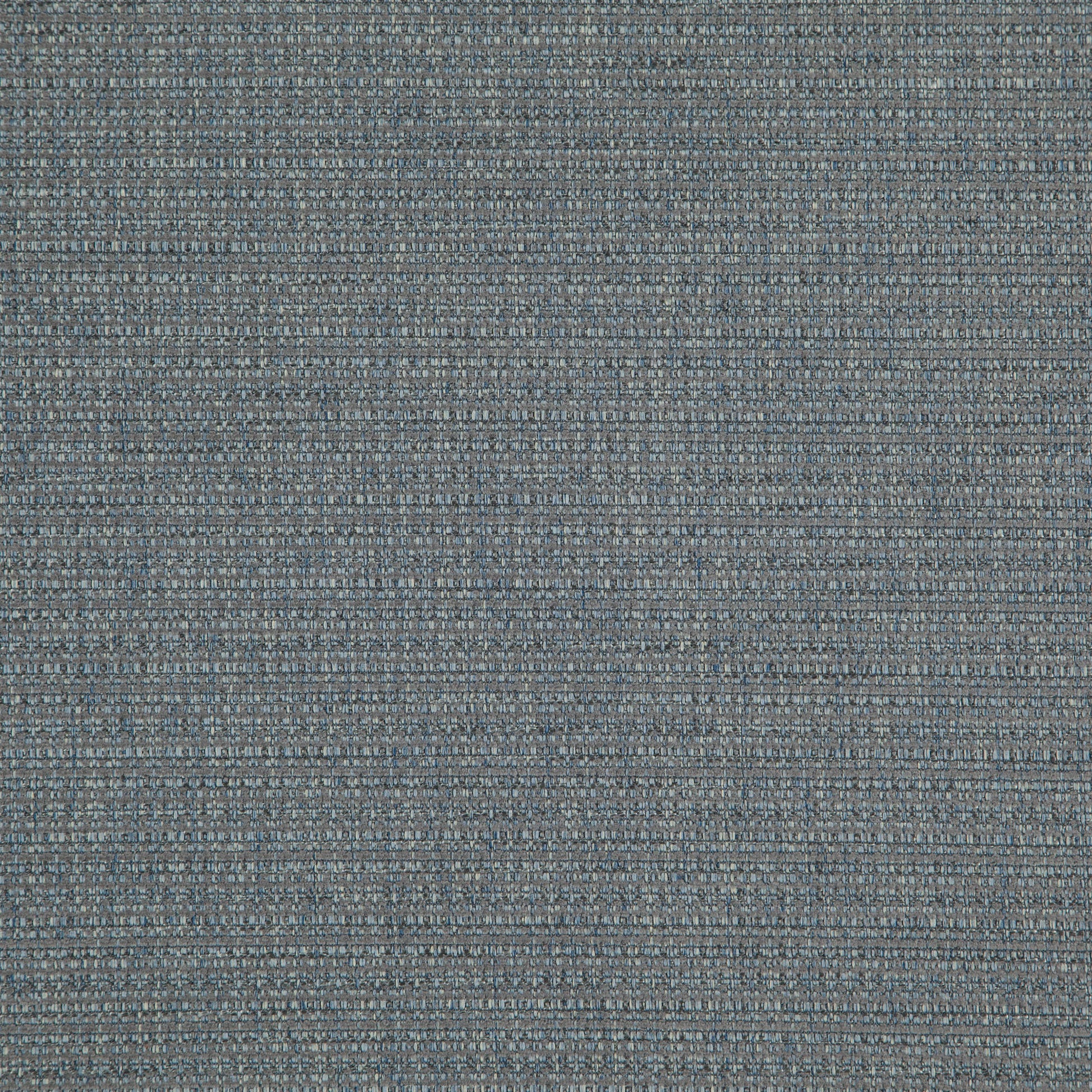 Close-up of blue-gray chenille fabric with a textured surface and subtle speckle.