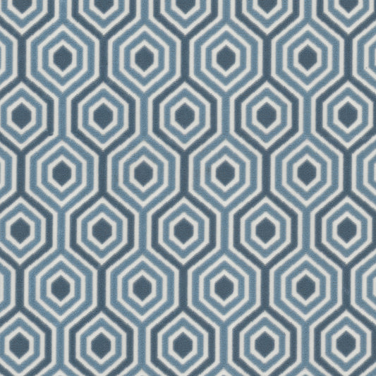 STOUT TEXTILES  UPHOLSTERY,VELVET TRANSITIONAL,, GEOMETRIC BLUEBIRD,FRENCHBLUE   - VERV-2