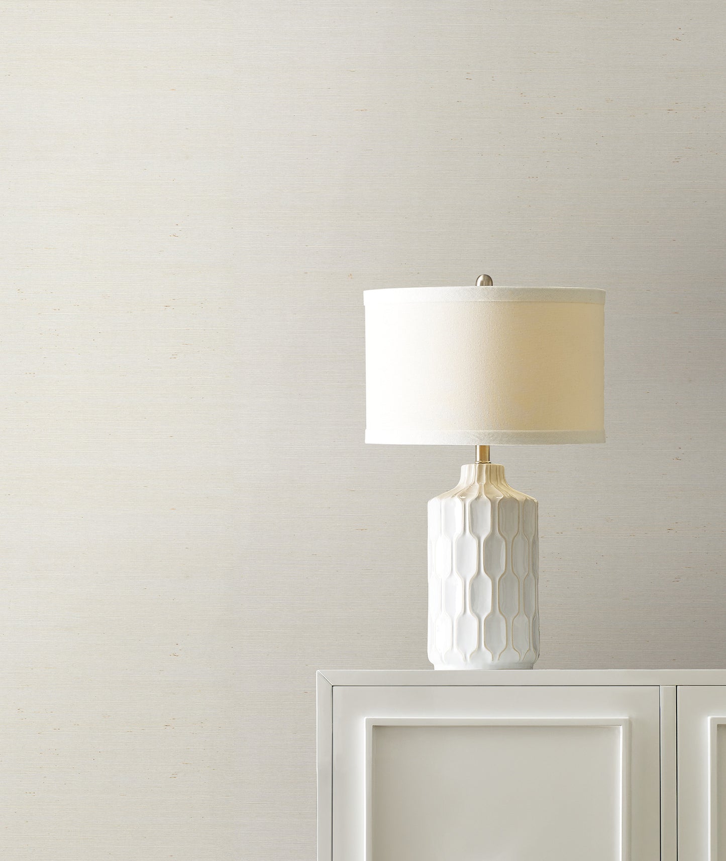 York Wallcoverings Magnolia Home Maguey Sisal White Wallpaper Traditional Grasscloth Whites and Off-Whites   - VG0000NWFD