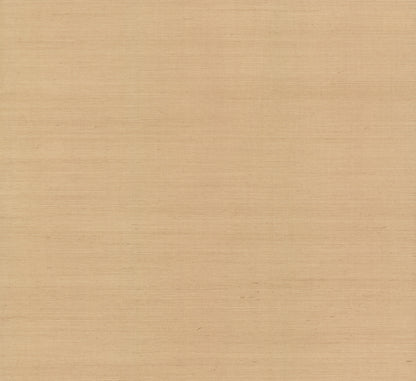 Beige textured grasscloth wallpaper with a subtle horizontal grain; warm neutral tone.