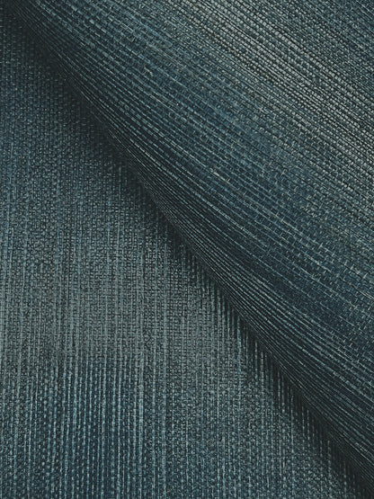 York Wallcoverings Magnolia Home 4 Maguey Sisal Navy Wallpaper Traditional Grasscloth Blues   - VG4405NWFD