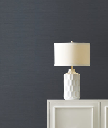 York Wallcoverings Grasscloth by York II Maguey Sisal Navy Wallpaper Traditional Grasscloth Blues   - VG4405NW