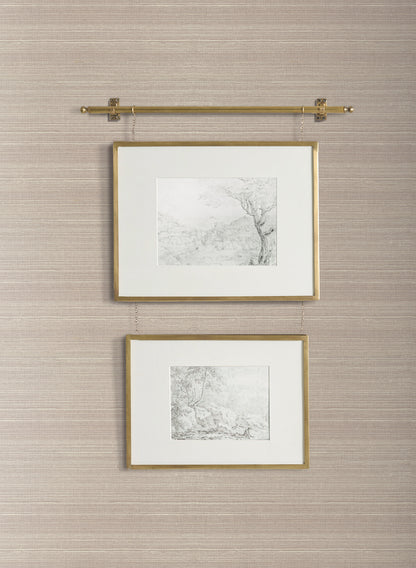 York Wallcoverings Designer Sisals Fan Deck Plain Beige Grass Wallpaper Traditional Grasscloth Whites and Off-Whites   - VG4406MH