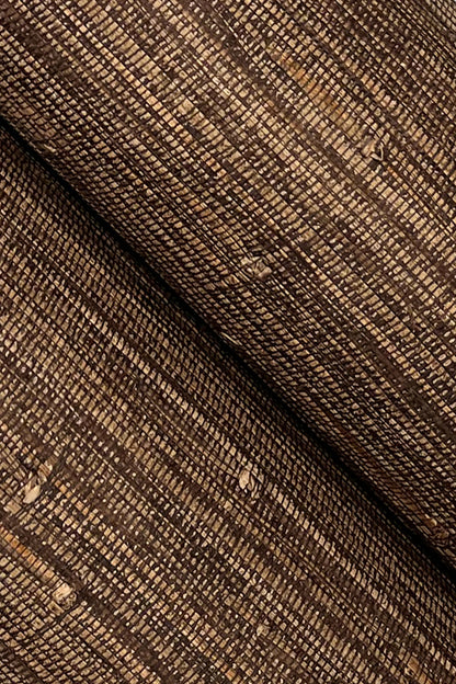 York Wallcoverings Black and White, III Knotted Grass Brown Wallpaper Traditional Grasscloth Browns   - VG4437GV