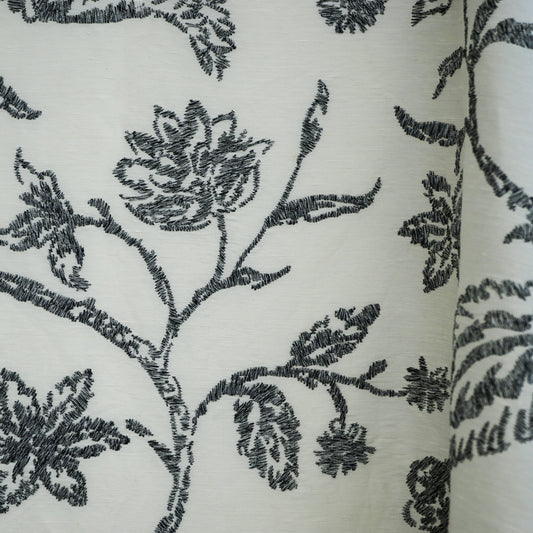 JF Fabrics JF Studio VINE 94 Fabric Traditional,Transitional,Contemporary,Floral Black  Embroidery,Texture - 5781594 SJ101
