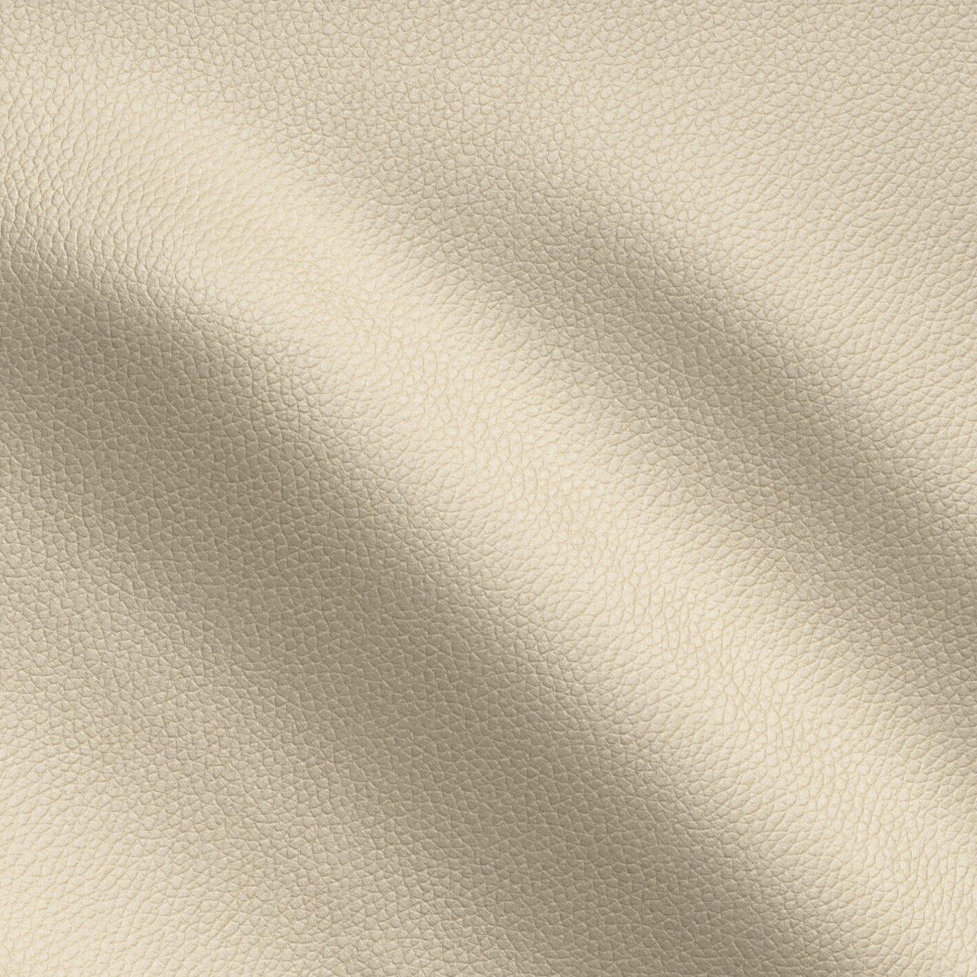Beige pebbled vegan leather texture with soft folds; faux leather fabric for upholstery or fashion.