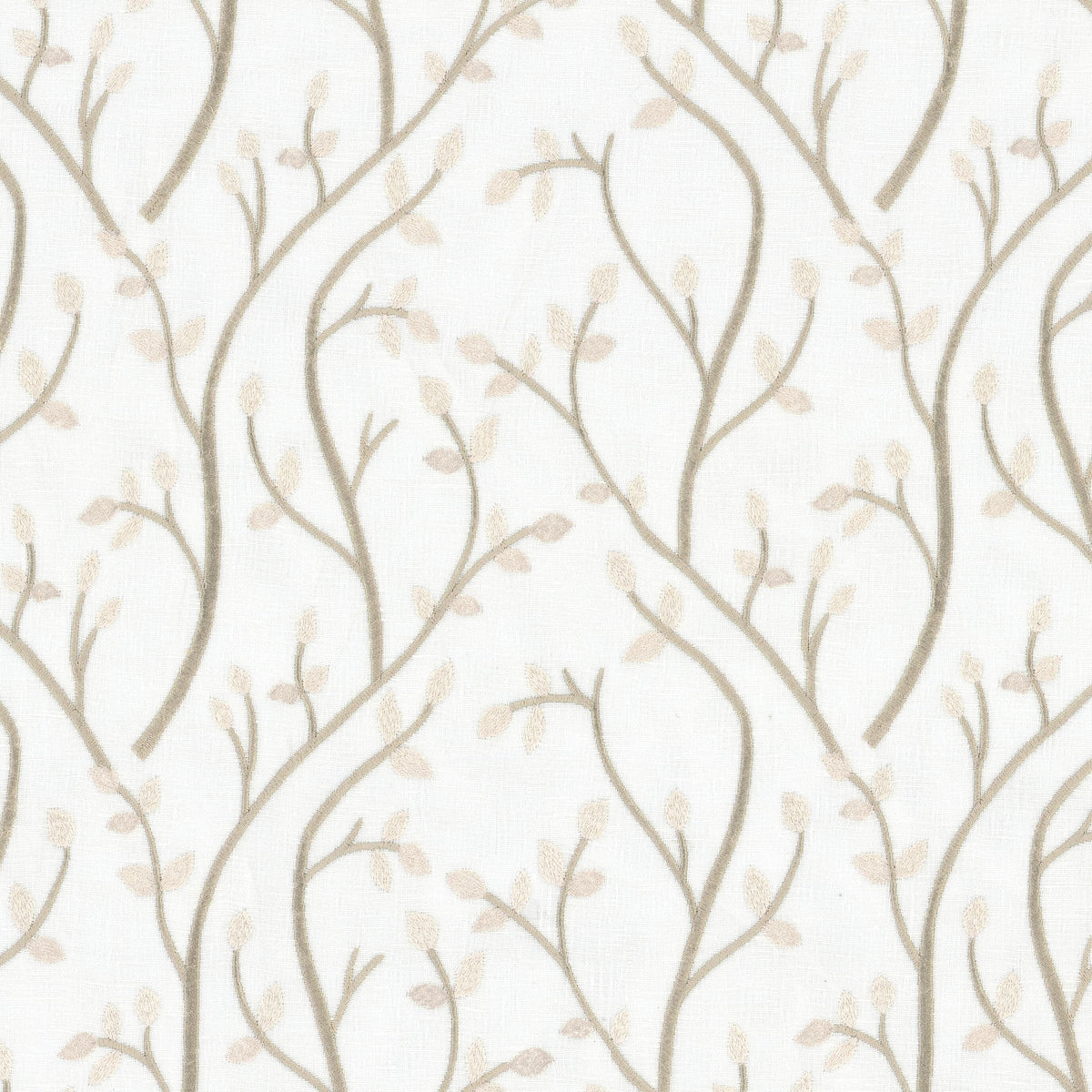 STOUT TEXTILES  DRAPERY,SHEER TRADITIONAL, FLORAL PUMICE   - VISS-1