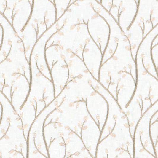 STOUT TEXTILES  DRAPERY,SHEER TRADITIONAL, FLORAL PUMICE   - VISS-1