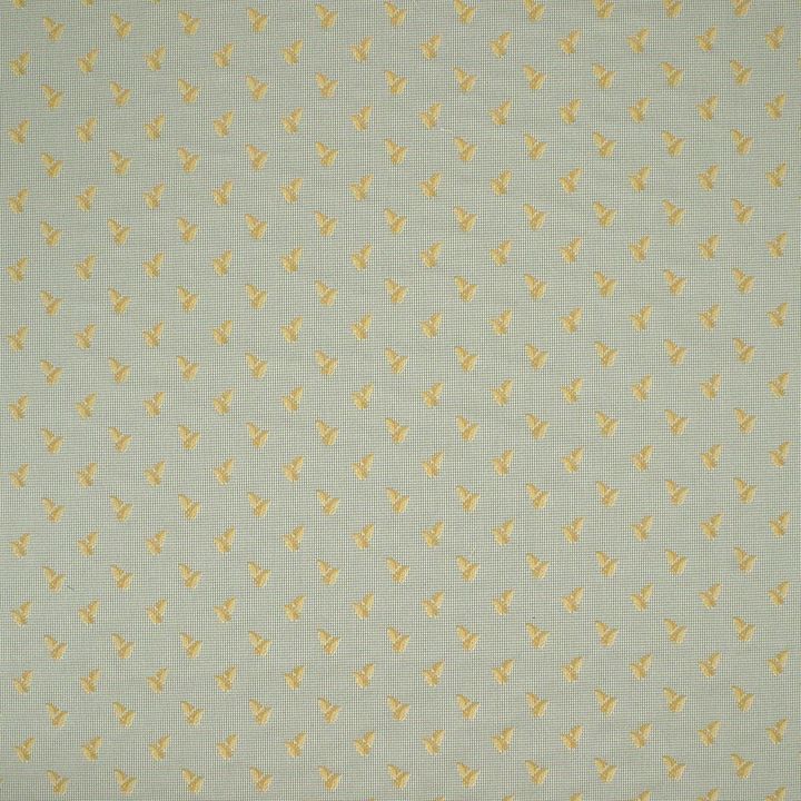 SCALAMANDRE OUTLET  FABRIC LISABETTA LEAF  FABRIC PARSLEY , DAFFODIL   - VM 00223998