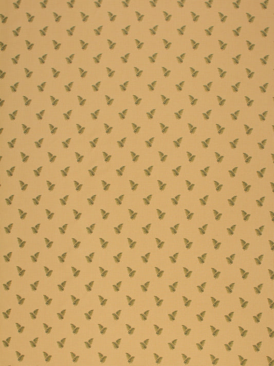 SCALAMANDRE OUTLET  FABRIC LISABETTA LEAF  FABRIC GOLD , AVOCADO   - VM 02053998