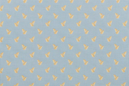 SCALAMANDRE OUTLET  FABRIC LISABETTA LEAF  FABRIC COBALT , GOLD   - VM 02293998 NEW SKU # VM39980229