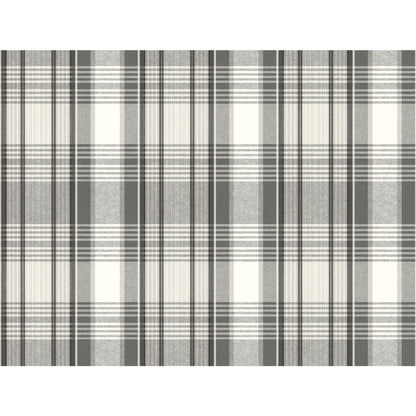 York Wallcoverings Black & White, III Bartola Plaid Black Wallpaper Plaids & Checks Plaids & Checks Black   - VN0466