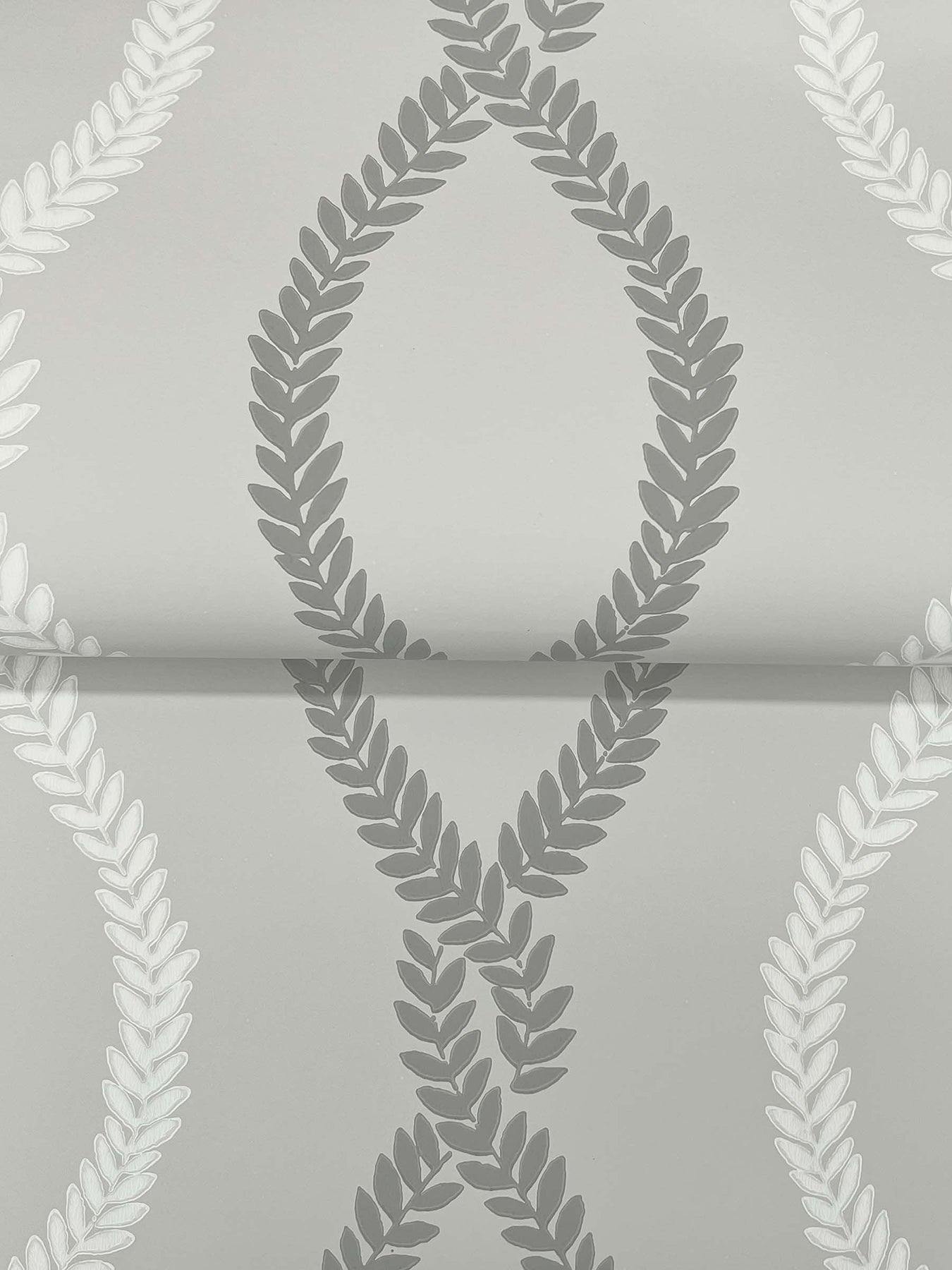 York Wallcoverings Antonina Vella Laureate Grey Vine Trellis Wallpaper Graphics Transitional Grey  Wallpaper - VP1323