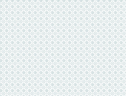 Light blue floral grid wallpaper with repeating geometric floral motifs on a pale background.