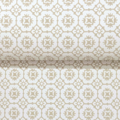 York Wallcoverings Antonina Vella Priti Beige Floral Grid Wallpaper Botanical Farmhouse Beige  Wallpaper - VP1333