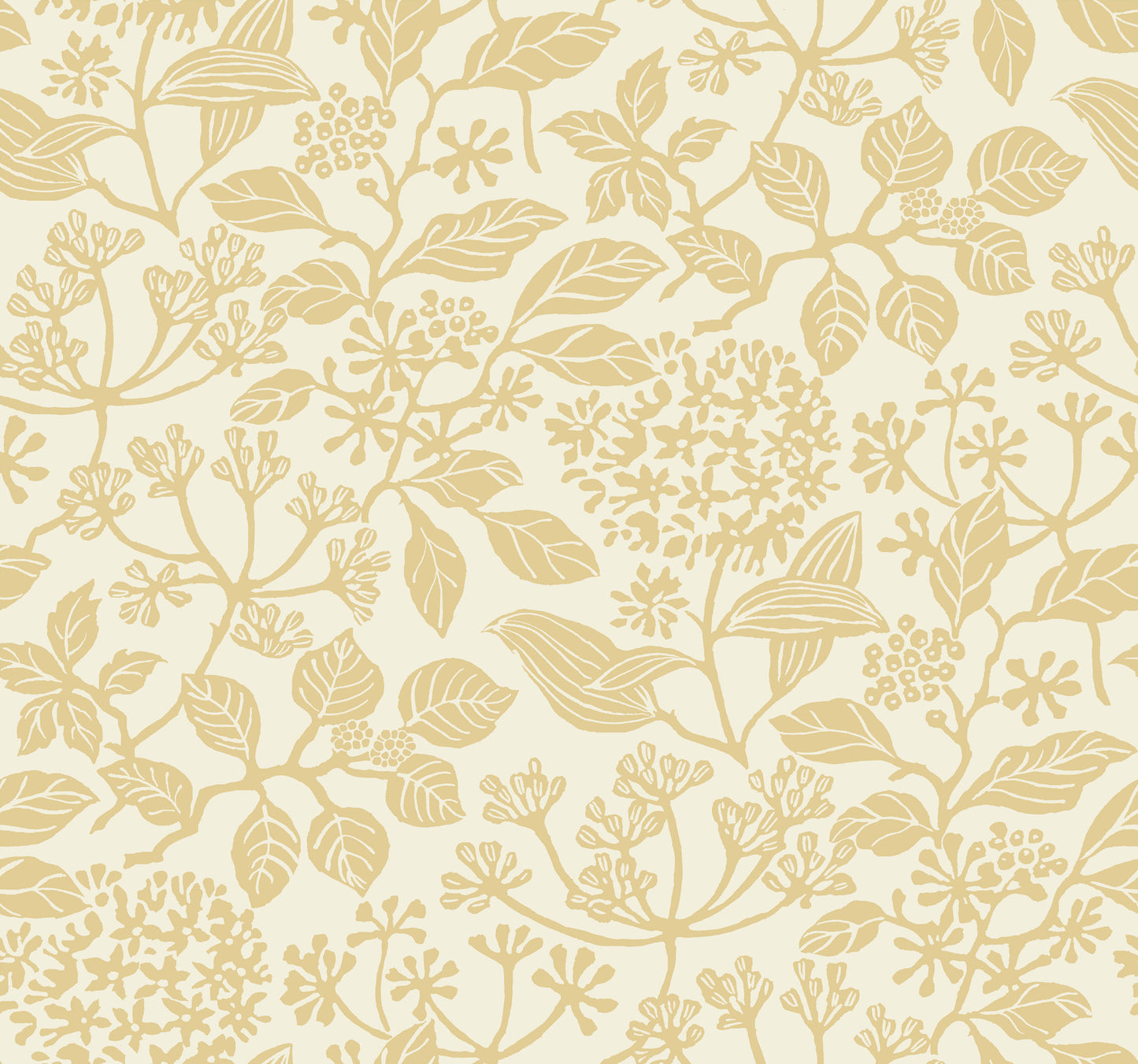 York Wallcoverings Antonina Vella Rowen Honey Botanical Wallpaper Botanical Farmhouse Saffron  Wallpaper - VP1341