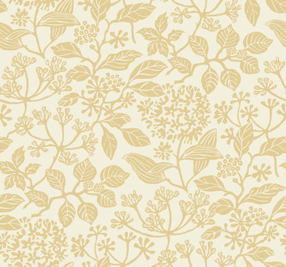 York Wallcoverings Antonina Vella Rowen Honey Botanical Wallpaper Botanical Farmhouse Saffron  Wallpaper - VP1341