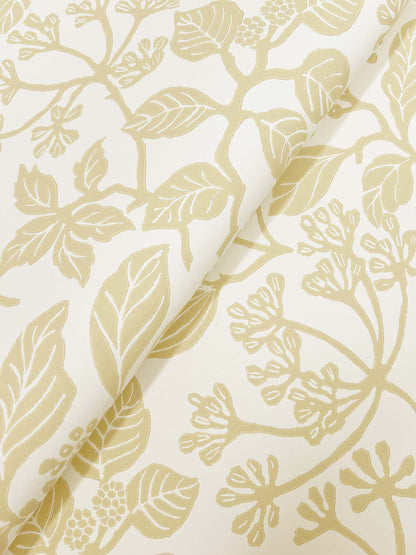 York Wallcoverings Antonina Vella Rowen Honey Botanical Wallpaper Botanical Farmhouse Saffron  Wallpaper - VP1341