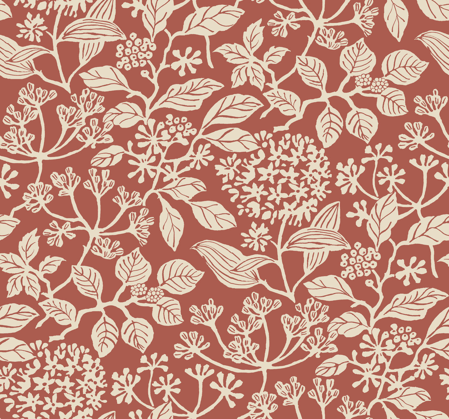 York Wallcoverings Antonina Vella Rowen Ruby Botanical Wallpaper Botanical Farmhouse Ginger  Wallpaper - VP1342
