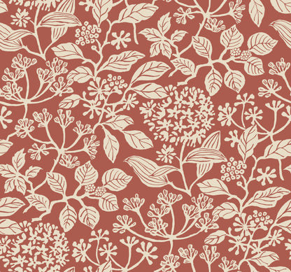 York Wallcoverings Antonina Vella Rowen Ruby Botanical Wallpaper Botanical Farmhouse Ginger  Wallpaper - VP1342