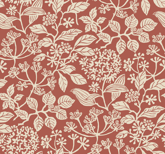 York Wallcoverings Antonina Vella Rowen Ruby Botanical Wallpaper Botanical Farmhouse Ginger  Wallpaper - VP1342