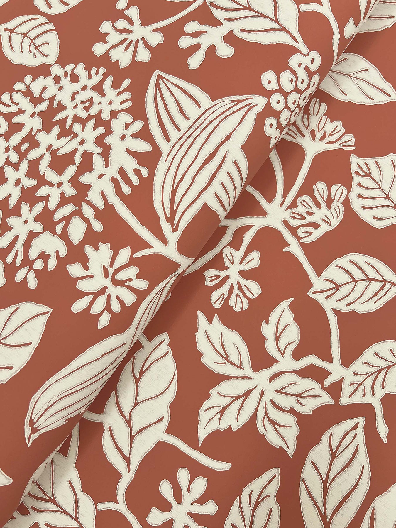 York Wallcoverings Antonina Vella Rowen Ruby Botanical Wallpaper Botanical Farmhouse Ginger  Wallpaper - VP1342