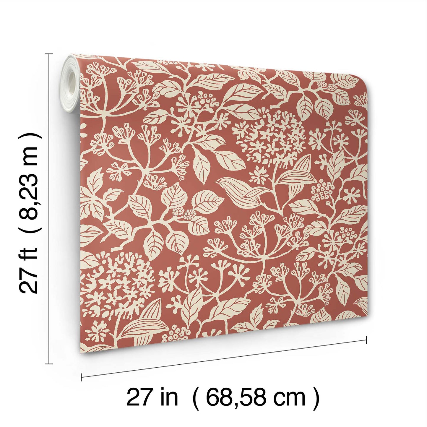 York Wallcoverings Antonina Vella Rowen Ruby Botanical Wallpaper Botanical Farmhouse Ginger  Wallpaper - VP1342