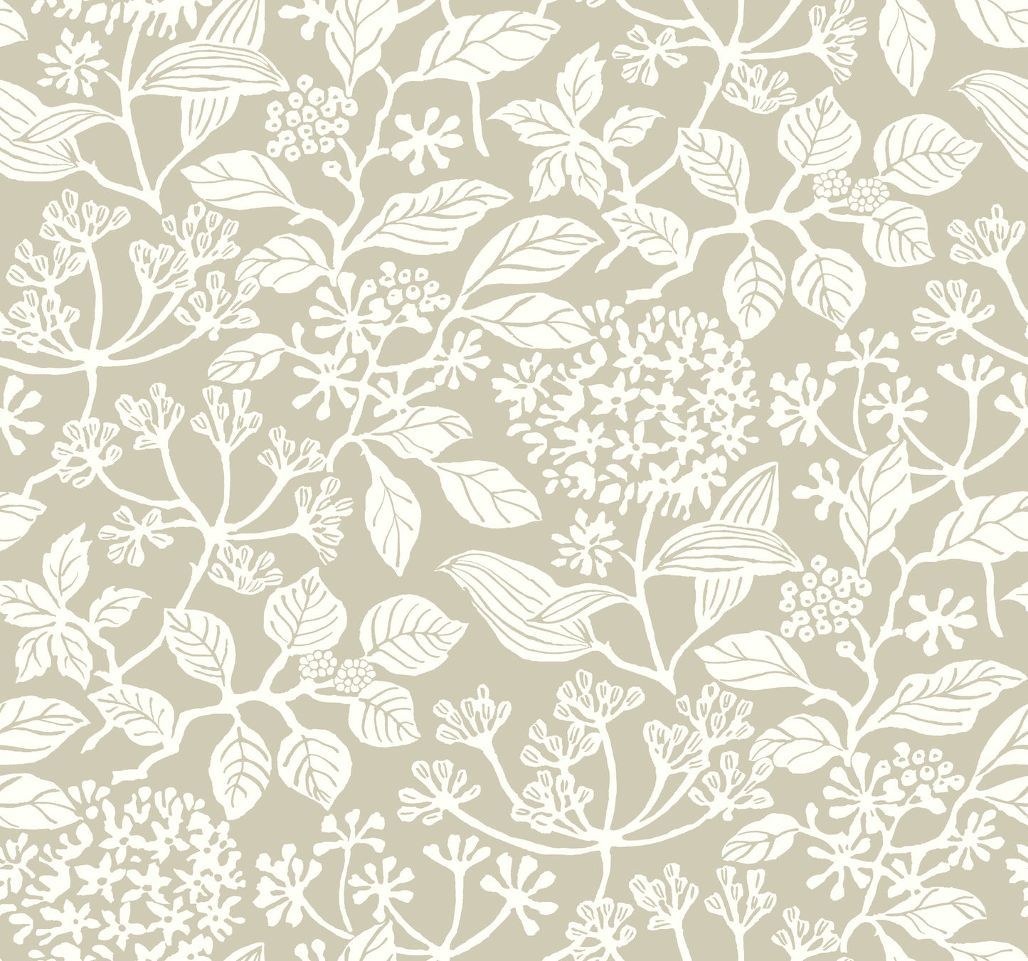 York Wallcoverings Antonina Vella Rowen Taupe Botanical Wallpaper Botanical Farmhouse Taupe  Wallpaper - VP1344