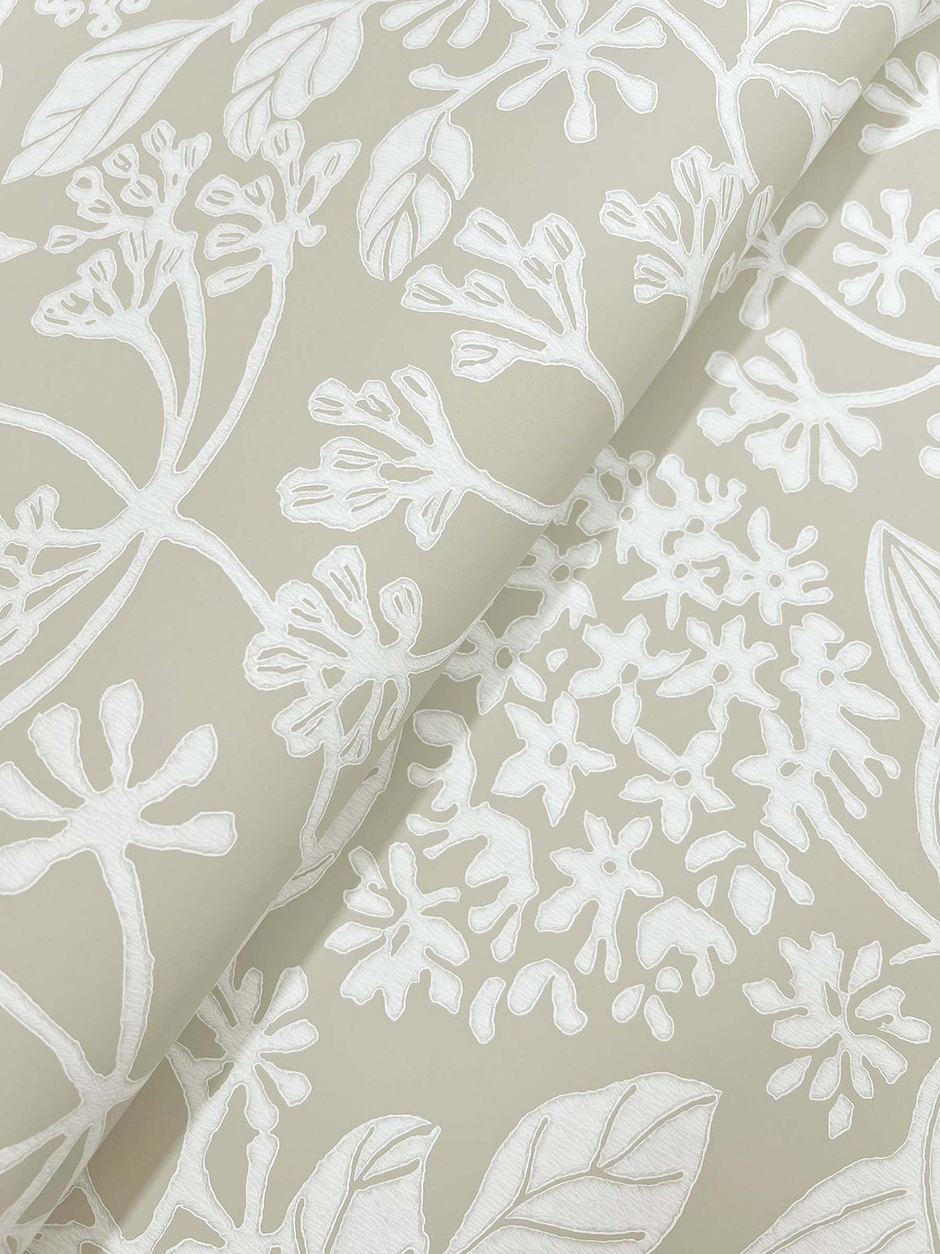 York Wallcoverings Antonina Vella Rowen Taupe Botanical Wallpaper Botanical Farmhouse Taupe  Wallpaper - VP1344