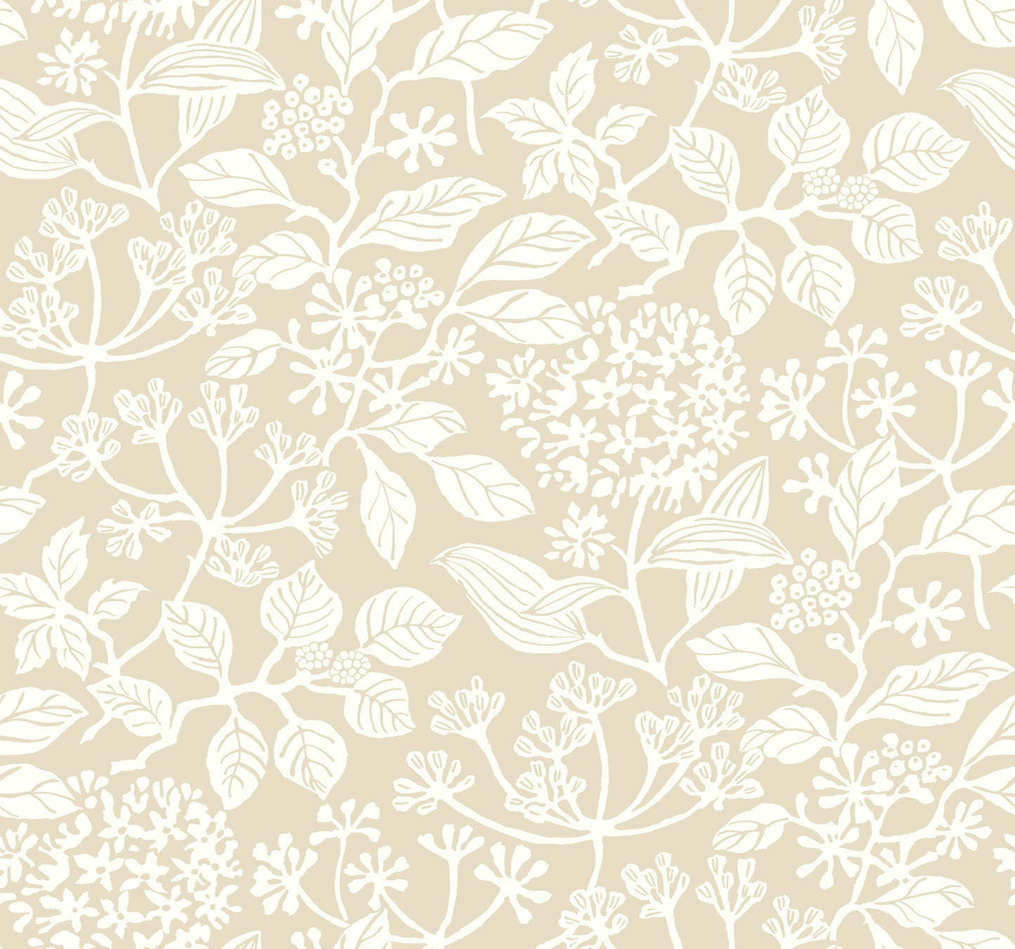 York Wallcoverings Antonina Vella Rowen Beige Botanical Wallpaper Botanical Farmhouse Beige  Wallpaper - VP1345