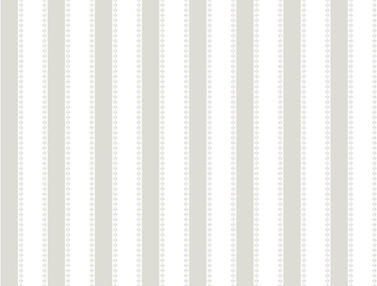 York Wallcoverings Antonina Vella Tilford Light Grey Awning Stripe Wallpaper Graphics Farmhouse Grey & White  Wallpaper - VP1373